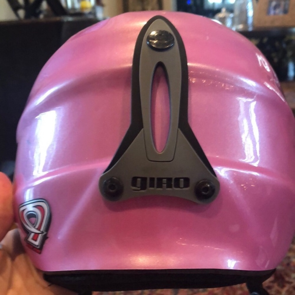 Girl ski or snowboarding helmet